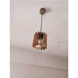 Ferisa Home Tekli Salon Odası Rustik Ahşap Avize - 1