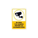 Ferizli Reklam Bu Bina 7/24 Kamera Sistemi Ile Izlenmektedir Uyarı Levhası A4 Pvc