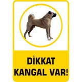Ferizli Reklam Dikkat Kangal Var! Dikkat Köpek Var Uyarı ve Iş Güvenlik Levhası A4 Pvc