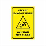 Ferizli Reklam Dikkat Kaygan Zemin Iş Güvenliği Levhaları – Uyarı ve Ikaz Tabelaları (25×35, 35×50, 50×70 Cm) - 50x70 Cm - 2.5mm Foreks (Dekota)