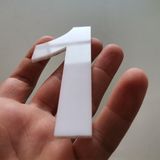 Ferizli Reklam Kapı Numarası 10 cm Beyaz Pleksi Kendinden Yapışkanlı Bina Daire Villa Kapı Numarası Arial Yazı Tipi - 2