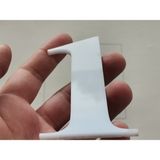 Ferizli Reklam Kapı Numarası 25 cm Beyaz Pleksi Kendinden Yapışkanlı Bina Daire Villa Kapı Numarası Roma Yazı Tipi - 4