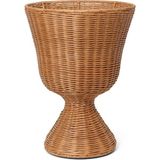 Ferm Living Agnes Düşük Rattan Saksı Standı El Örgüsü Doğal Dekoratif Bitki Sehpası - Belirtilmemiş - --