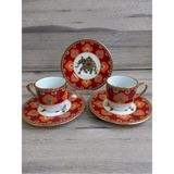 Fermato Elefante 2 Kişilik Kahve Fincanı Seti - Renkli