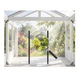 Fermuar Kapılı Temiz Tarps, Sipariş Üzerine Üretildi(H3xW6m/H9.8xW19.6ft) | Verandalar, Sundurma, Perde Odaları, Gazebolar, Su Geçirmez Branda, %100 UV ve Hava Koşullarına Dayanıklı, Özel Boyut