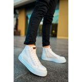 Fermuarlı Bağcık Detaylı Erkek Sneaker Bot Beyaz Beyaz
