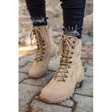 Fermuarlı Bağcık Detaylı Erkek Sneaker Bot Kum