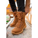 Fermuarlı Bağcık Detaylı Erkek Sneaker Bot Taba