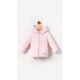 Fermuarlı Kapüşonlu Bebek Peluş Welsoft Kışlık Hırka-Pembe - 2 - 3 Yaş