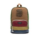 Fermuarlı Ön Cepli Design Salaş Unisex Vintage Kanvas Sırt Çantası -MOONVNTG (Kahverengi) 3