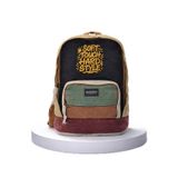 Fermuarlı Ön Cepli Design Salaş Unisex Vintage Kanvas Sırt Çantası -MOONVNTG (siyah)