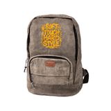 Fermuarlı Ön Cepli Design Unisex Vintage Denim Sırt Çantası -MOONKOT (Gri) 27