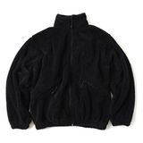 Fermuarlı Peluş Ceket - Siyah - XL