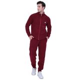 Fermuarlı Polar Erkek Eşofman Takımı (Bordo, L)
