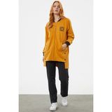 Fermuarlı Tunik Eşofman Takım - Hardal - 2XL