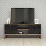 Ferniso Mobilya 120 cm Tv Ünitesi Çam-Mermer Desen - Gri