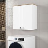 Ferniso Mobilya Beyaz Banyo Dolabı 2 Kapaklı Modern Tasarım Dayanıklı Malzeme ile