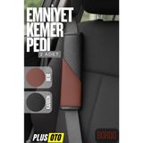 Ferno Emniyet Kemer Pedi 2 Adet Cırtlı Emniyet Kemer Kılıfı Omuz ve Boyun Koruyucu - Bordo