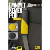 Ferno Emniyet Kemer Pedi 2 Adet Cırtlı Emniyet Kemer Kılıfı Omuz ve Boyun Koruyucu - Sarı
