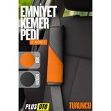 Ferno Emniyet Kemer Pedi 2 Adet Cırtlı Emniyet Kemer Kılıfı Omuz ve Boyun Koruyucu - Turuncu