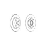 Ferodo Ddf1656 Ddf1656-1 Fren Diski Arka Adet Abs Sensörü Halkası Ile Grand Scenic 1.5Dcı 1.6 1.9 Dcı 2.0 04