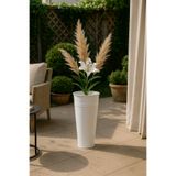 Feronyahome & Garden Metal Organizasyon Vazosu & Özel Boyalı Metal Şemsiyelik [Beyaz]