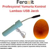 Feroxit Yumurta Kontrol Cihazı | Embriyo Kontrol Lambası | Kanarya, Muhabbet, Tavuk, Kaz Için | USB Şarjlı