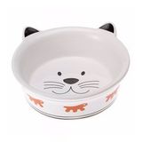Ferplast 500 ml 18 cm Venere Kedi Desenli Seramik Mama ve Su Kabı