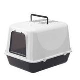 Ferplast 50x37x35 cm Clear Cat 20 Kapalı Siyah Kedi Tuvaleti