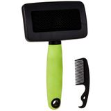 Ferplast Gro 5802 İnce Metal Dişli Kedi Tarağı, M, Green