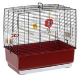 Ferplast REKORD 3 Siyah - Kanarya ve Küçük Egzotik Kuş Kafesi, 49,5 x 30 x y 47,5 cm