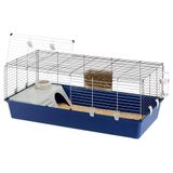 FERPLAST Tavşanlar, kobaylar, kobaylar için kemirgen kafesi Rabbit 120, metal, aksesuarlar dahil: Besleme beşiği, içecek şişesi, ev, kase. 118 x 58,5 x Y 49,5 cm