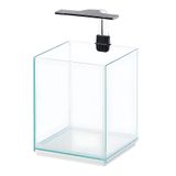 Ferplast TONGA 20-9,5L - LED Lambalı Cam Akvaryum, Dokunmatik Düğmeli Kısma Fonksiyonu, 4 mm Kalınlığında Cam, Çıkarılabilir Kapak, Ahşap Taban, 22 x 22 x y 36 cm