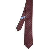 Ferragamo Bordo Logo Desenli Ipek Kravat - Standart