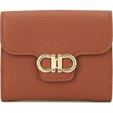 Ferragamo Double Gancio Taba Kadın Deri Cüzdan - Standart
