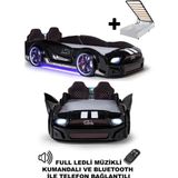 Ferramini Bazalı Arabalı Yatak Kapıları Açılan Mustang Full Ledli Kumandalı ve Müzikli