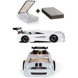 Ferramini Beyaz Arabalı Yatak Sport Mst Işıklı Baza Ortopedik Yatak - 90 x 190 cm