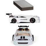 Ferramini Beyaz Arabalı Yatak Sport Mst Işıklı +Ortopedik Yatak - 90 x 190 cm