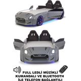 Ferramini Gri Arabalı Yatak Kapıları Açılan Gtr Full Ledli Kumandalı Ve Müzikli