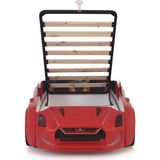 Ferramini Kırmızı Arabalı Yatak Kapıları Açılan Gtr Full Ledli Kumandalı ve Müzikli + Baza 90*190 - 90 x 190 cm