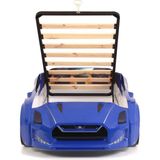 Ferramini Mavi Arabalı Yatak Kapıları Açılan Gtr Full Ledli Kumandalı ve Müzikli + Baza 90*190 - Lacivert - 90 x 190 cm