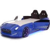 Ferraminii Mavi Arabalı Yatak Kapıları Açılan Gtr Full Ledli Kumandalı ve Müzikli - 90 x 190 cm