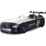 Ferraminii Polis Arabalı Yatak V12 Audi Işıklı Full Plastik - Siyah - 90 x 190 cm