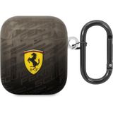 Ferrari Airpods Kılıf Orjinal Lisanslı Parlak Klasik Logolu Sf Desenli Kılıf Siyah