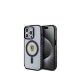 Ferrari Ferrari Iphone 15 Pro Max Tırtıklı Kenarlı Logolu Magsafe Uyumlu Telefon Kılıfı - Şeffaf