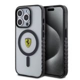 Ferrari iPhone 15 Pro Tırtıklı Kenarlı Logolu MagSafe Uyumlu Kılıf