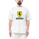 Ferrari Lite Oversize Beyaz Tişört