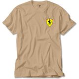 Ferrari Logo Krem Tişört Liyada - 3XL