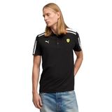 Ferrari MT7 Erkek Siyah Günlük Stil Polo Yaka T-Shirt 63583101