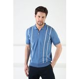 Ferraro A.Havacı Fermuarlı Polo Yaka %100 Pamuk Erkek Triko T-Shirt